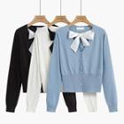 Buttoned Bow Cardigan