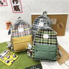 Mouse Charm Plaid Linen Backpack