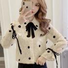 Long-sleeve Dotted Lace Shirt