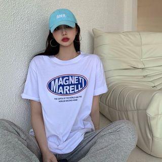 Crew-neck Logo Print Oversized T-shirt