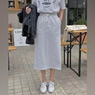 Drawcord Midi H-line Skirt