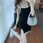 Short-sleeve Blazer / Spaghetti Strap Dress