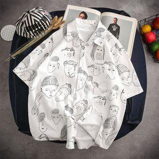 Short Sleeve Print Casual Shirt