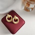 Hoop Alloy Dangle Earring 1 Pair - Gold - One Size