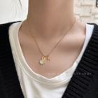 Rabbit Star Pendant Alloy Necklace Gold - One Size