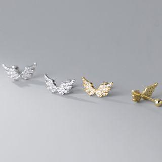 Rhinestone Wings Stud Earring