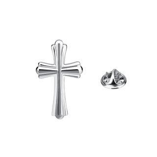 Fashion Classic Cross Brooch Silver - One Size