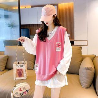 Set: Long-sleeve T-shirt + Sweater Vest