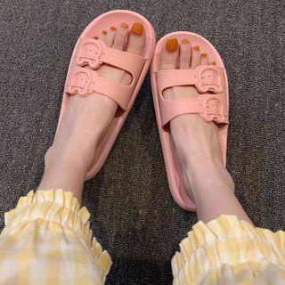 Buckle Accent Slide Sandals