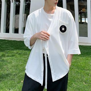 Elbow-sleeve Front-tie Jacket