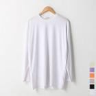 Slit-hem Boxy T-shirt In 6 Colors