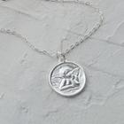 925 Sterling Silver Angel Token Necklace