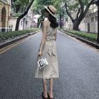 Halter Midi A-line Dress Almond - One Size