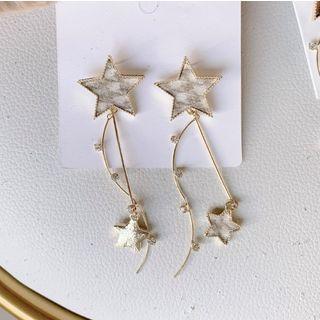 Fabric Star Fringed Earring