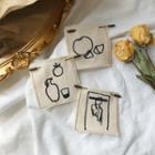 Embroidered Canvas Brooch