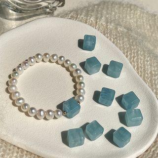 Square Faux Gemstone Faux Pearl Bracelet (various Designs)
