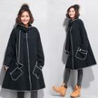 A-line Loose-fit Button Coat