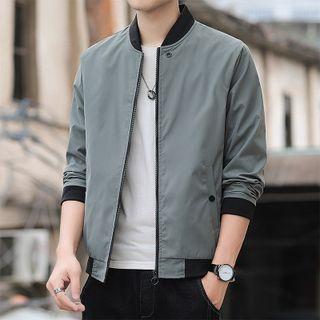Long Sleeve Contrast Trim Jacket