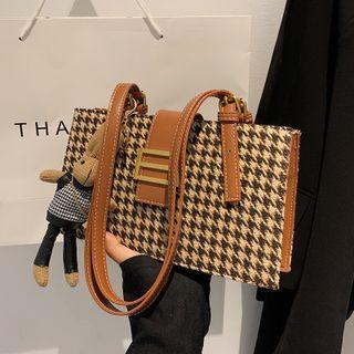 Houndstooth Crossbody Bag / Bag Charm / Set