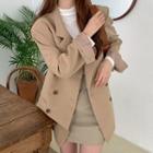 Double Breasted Blazer / Long-sleeve T-shirt / Mini Fitted Skirt
