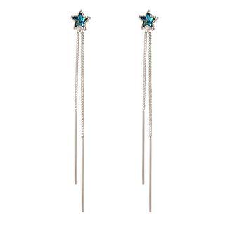 925 Sterling Silver Star Fringed Earring