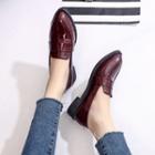 Pointy-toe Patent Flat Loafers