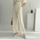 Belted High-rise Wide Pants