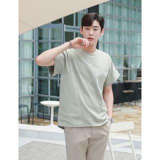 Cuff-sleeve Seam-trim T-shirt