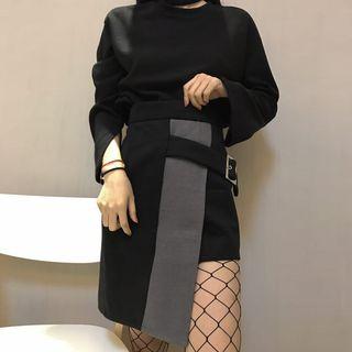 Asymmetric Panel Skirt