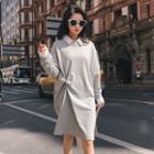 Long-sleeve Twisted Mock Two-piece Dress