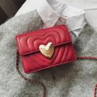 Heart Quilted Crossbody Bag