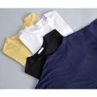 3/4-sleeve Slit-side T-shirt