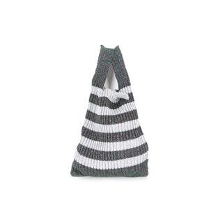 Stripe Glitter Knit Shopper Bag