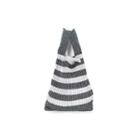 Stripe Glitter Knit Shopper Bag