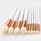 Set Of 10: Makeup Brush With Wooden Handle T-10-150 - White - One Size