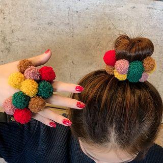 Pom Pom Hair Tie As Shown In Figure - One Size