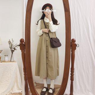 Plain Shirt / Pinafore Dress / Lace Trim Blouse