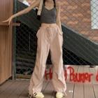 Cherry Cropped Camisole Top / Drawstring Wide-leg Cargo Pants
