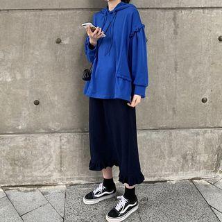 Frilled Trim Hoodie
