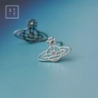 925 Sterling Silver Planet Earring 1 Pair - As Shown In Figure - One Size