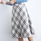 Wavy A-line Midi Skirt