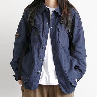 Plain Cargo Shirt With Front Pocket