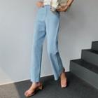 Linen Blend Semi Wide Pants