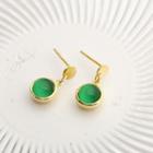 Bead Drop Earring 1 Pair - Green - One Size