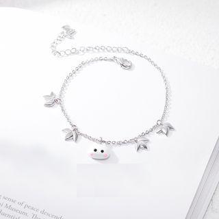 Cat Alloy Bracelet Silver - One Size
