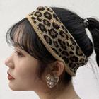 Leopard Print Face Wash Headband Leopard - Brown - One Size