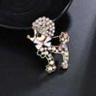 Rhinestone Poodle Brooch As Shown In Figure - One Size