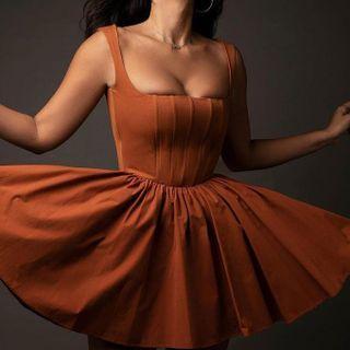 Sleeveless Mini A-line Corset Dress
