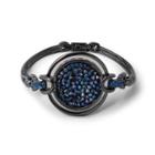 Fashion Circle Bangle With Blue Austrian Element Crystals