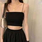 Plain Cropped Knit Camisole